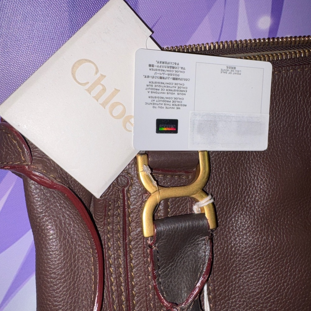 CHLOE MARCIE Dark Brown Leather HAND BAG - Picture 8 of 15